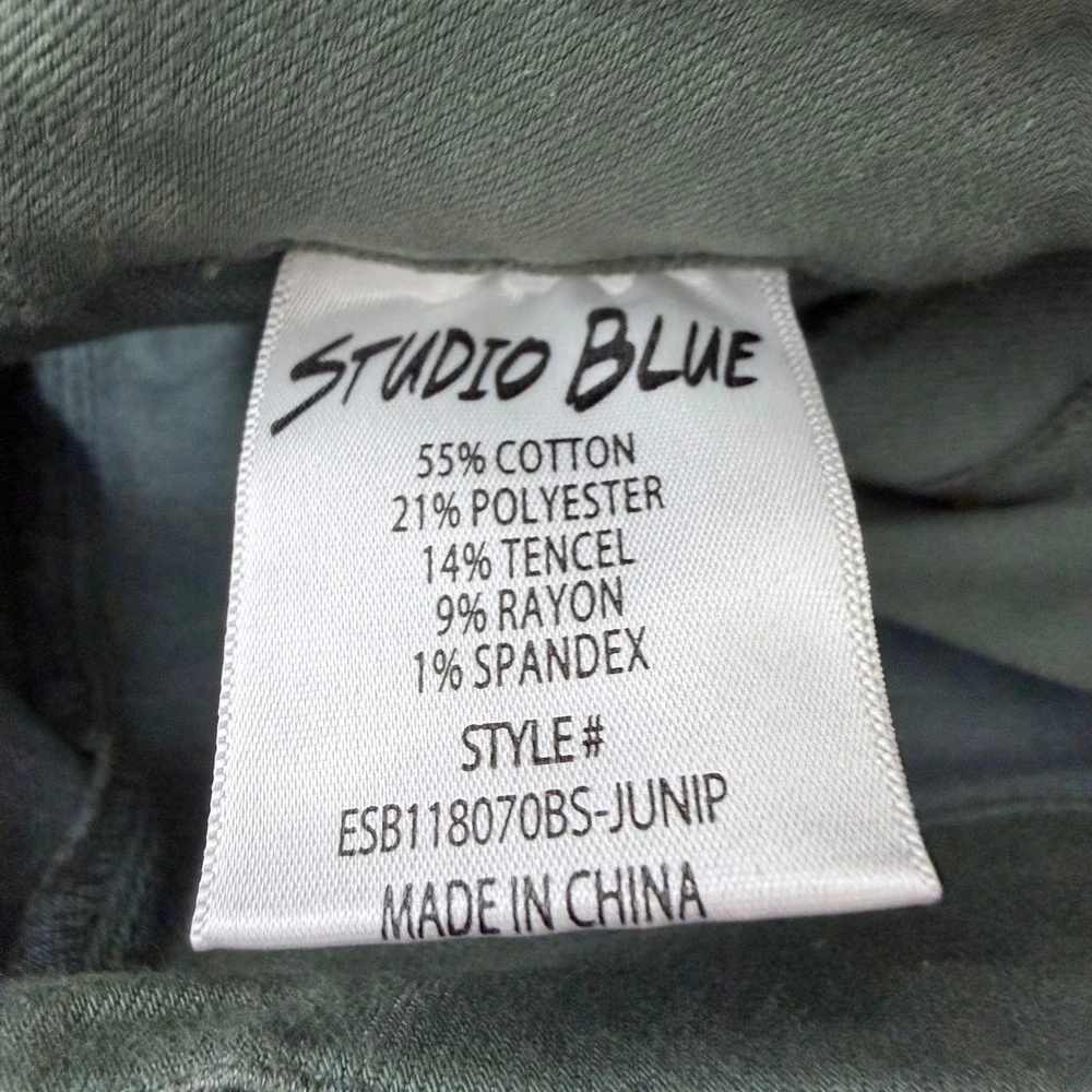 Studio Blue Utility Pants Women 32 Juniper Green NWT - Picture 7 of 9